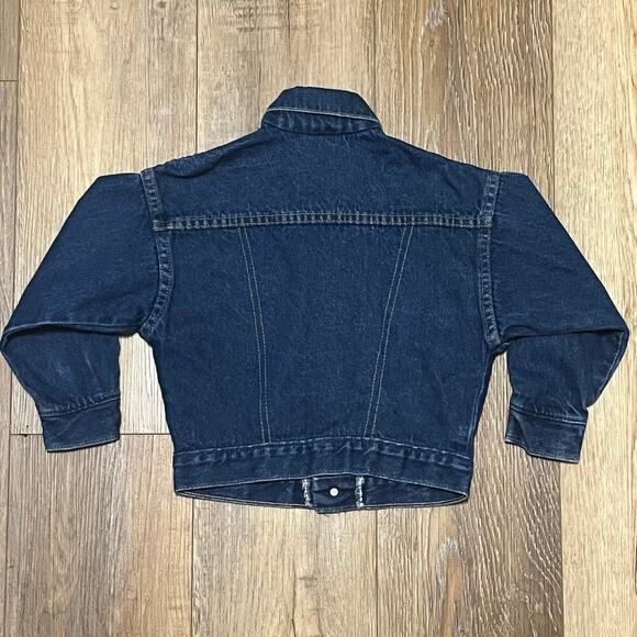 Vtg Oshkosh B Gosh Denim Jean Jacket Kids Sz 4 Toddler Snap Button Union USA - Picture 3 of 8